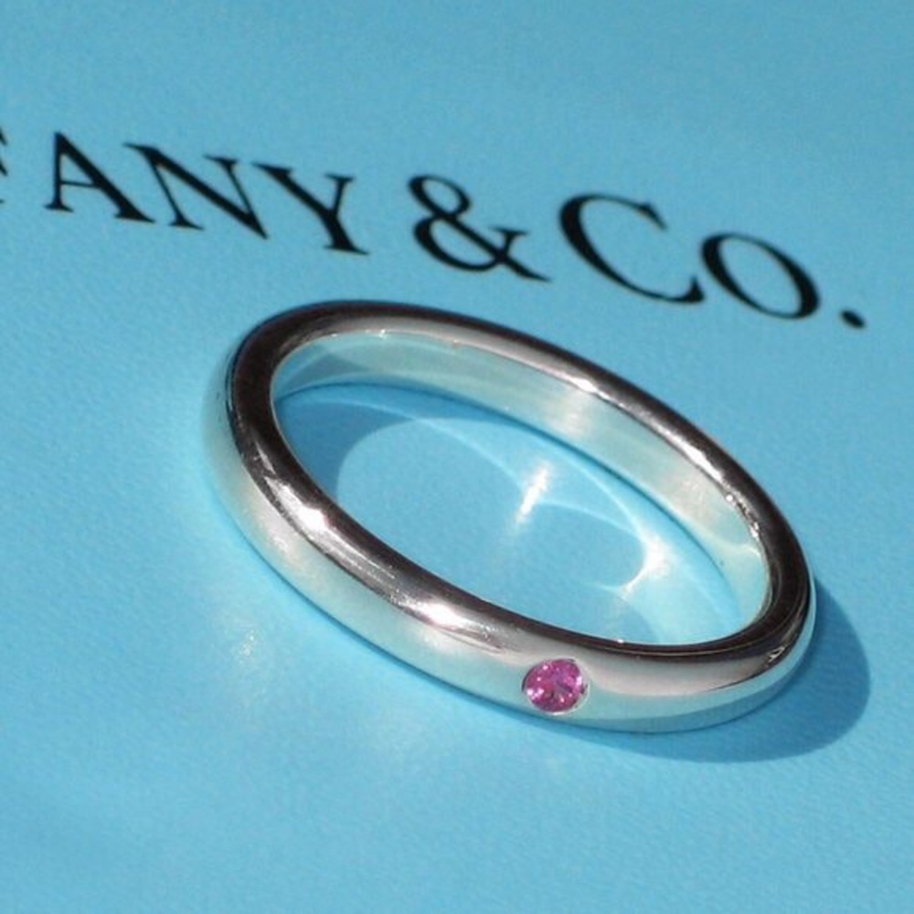 Tiffany & Co  Stacking Pink band Ring Sz 5